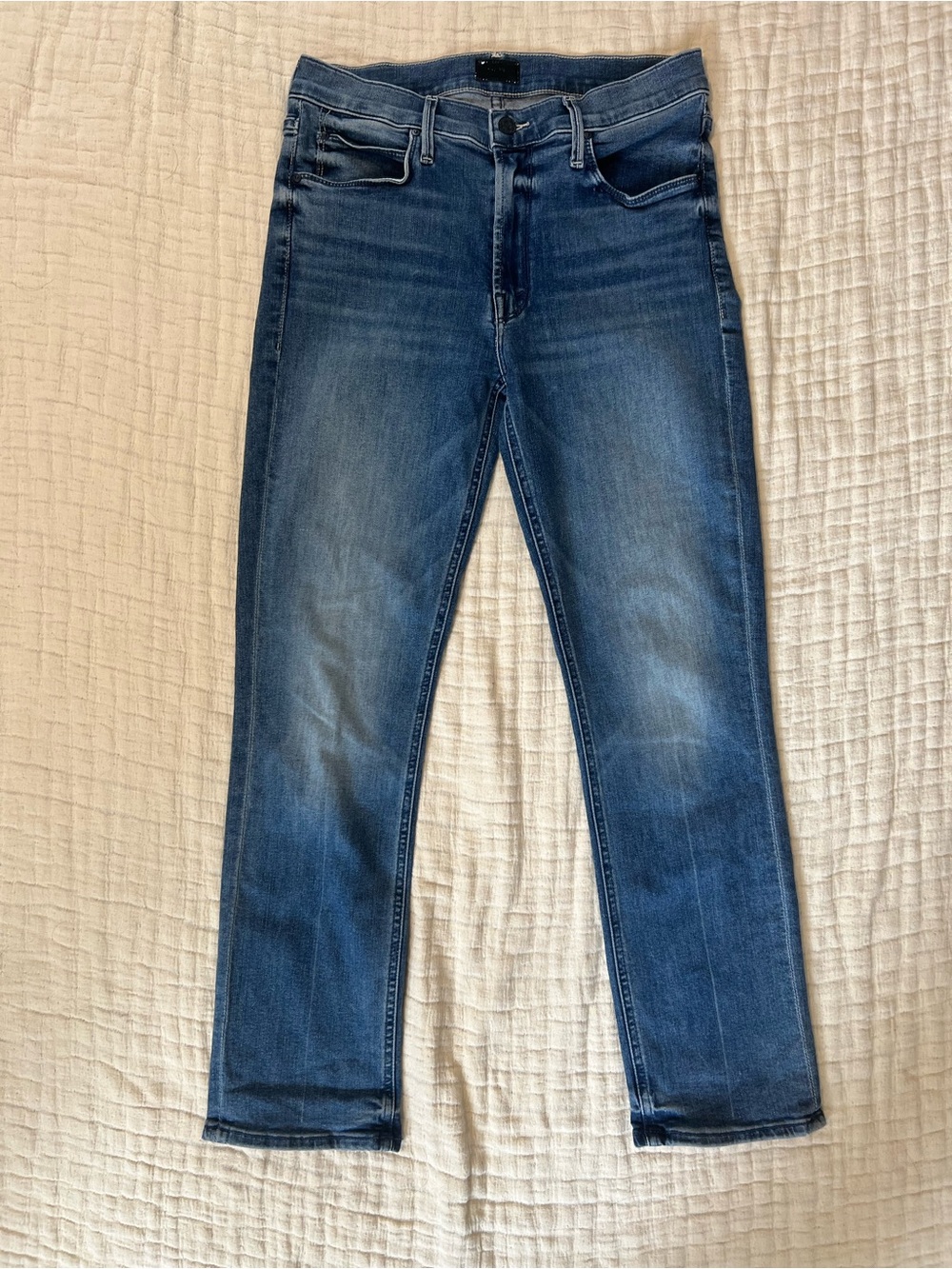 Mother The Mid Rise Dazzler Ankle Jeans We The Animals Blue Womens 29x27